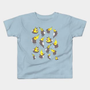 cockatiel doodle pattern Kids T-Shirt